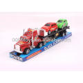 35CM con 2 coches más pequeños impresos Tractor trailer camión fricción coches